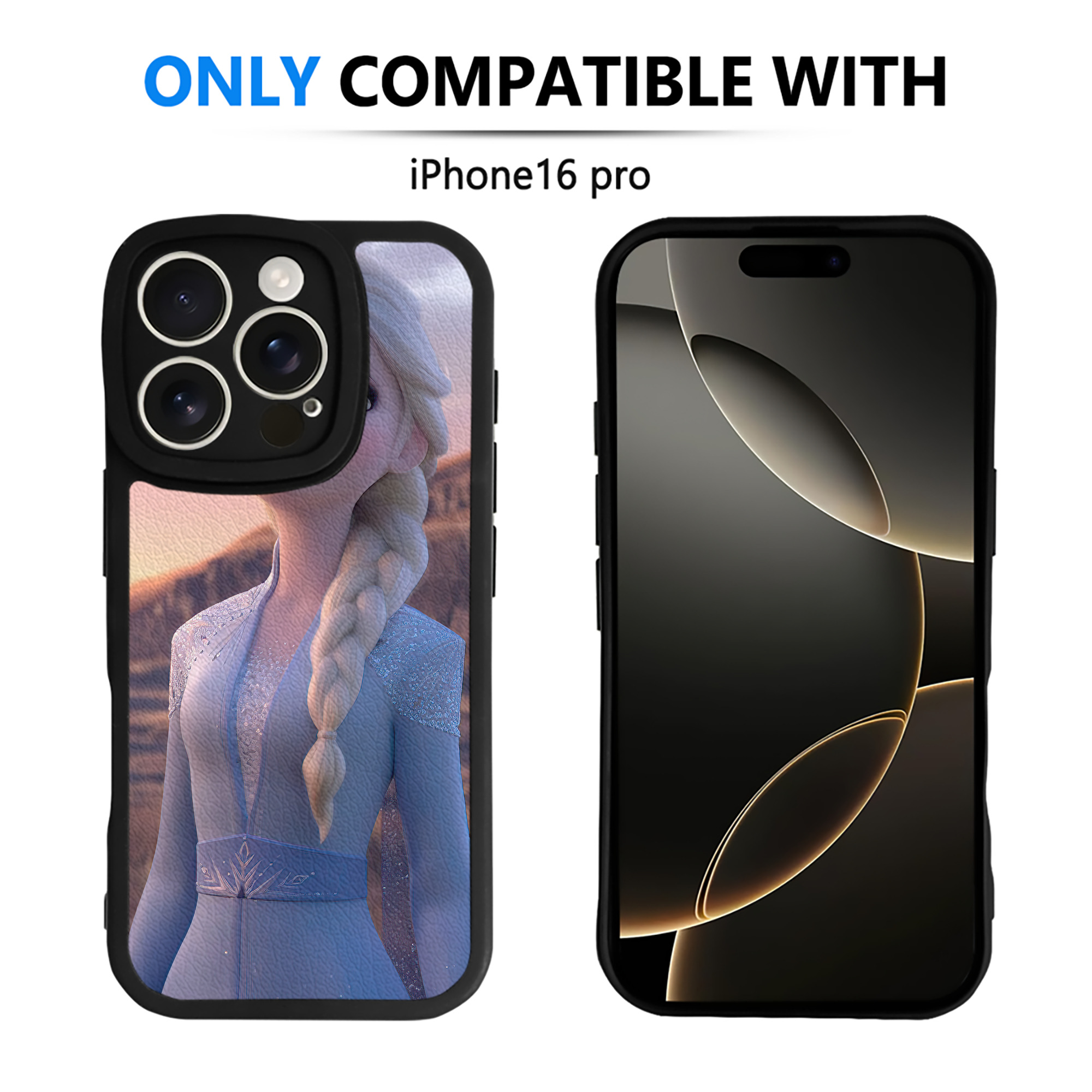 （画像用） アナと雪の女王 アンナ エルサ Frozen Anna Elsa 【iPhone 16シリーズ対応】シリコンスマホケース（レザー調） 材質：シリコン